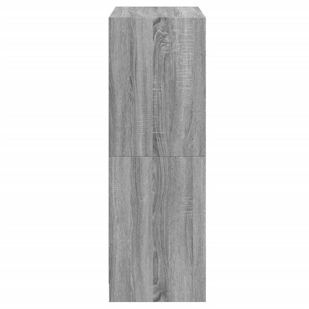 vidaXL Hoge kast met deuren 68x37x109 cm bewerkt hout grijs sonoma