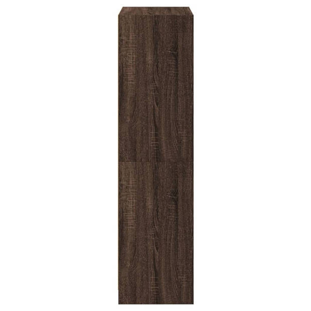 vidaXL Hoge kast met deuren 68x37x142 cm bewerkt hout bruin eikenkleur