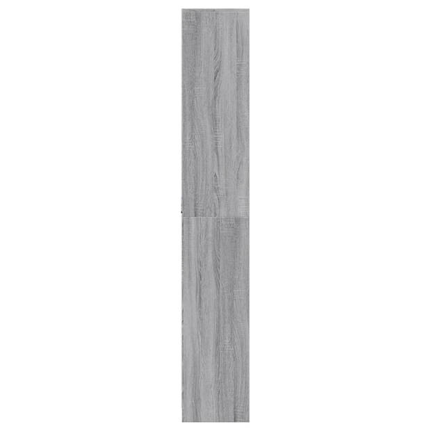 vidaXL Hoge kast met LED 41,5x32,5x200 cm bewerkt hout grijs sonoma