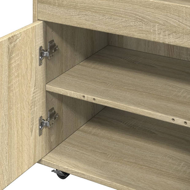 vidaXL Drankkar 60x39,5x89 cm bewerkt hout sonoma eikenkleurig