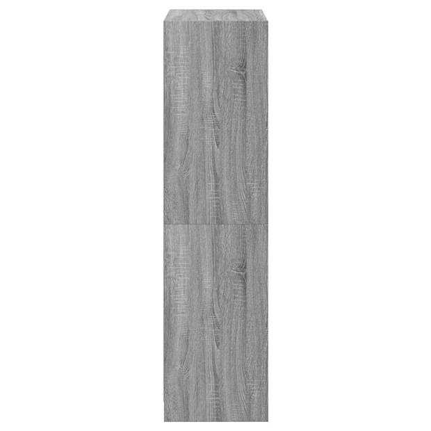 vidaXL Hoge kast met deuren 68x37x142 cm bewerkt hout grijs sonoma