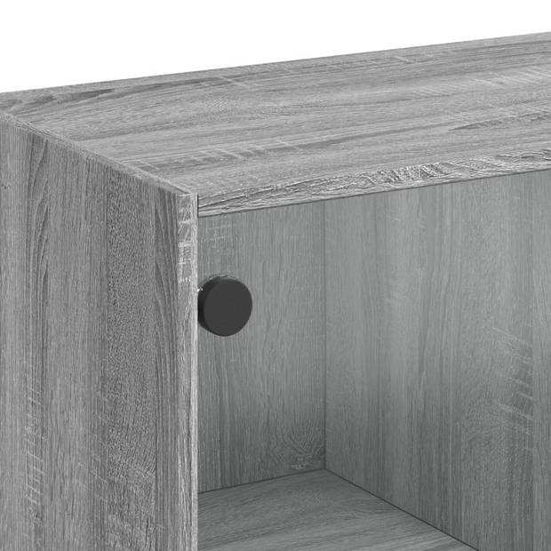 vidaXL Hoge kast met deuren 68x37x142 cm bewerkt hout grijs sonoma