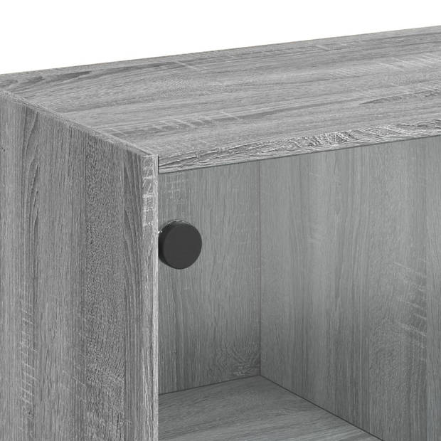 vidaXL Hoge kast met deuren 68x37x142 cm bewerkt hout grijs sonoma