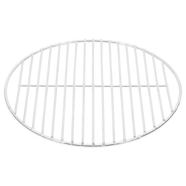 vidaXL Barbecuerooster rond Ø34,5 cm 304 roestvrij staal