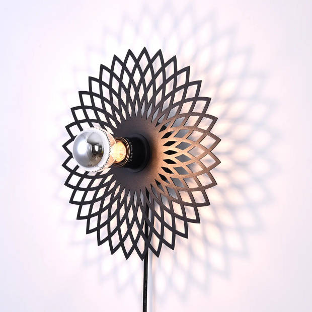 Ylumen Wandlamp Ombra Ø 30 cm zwart