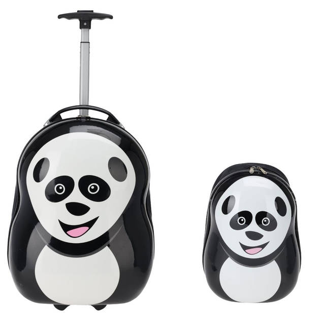 Ceruzo Kinderkoffer met bijpassende Rugzak -Panda