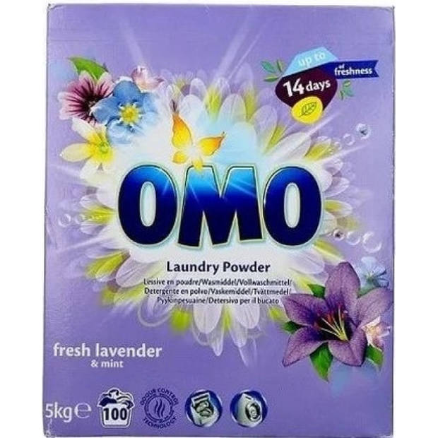 Omo Lavendel Waspoeder - 100 wasbeurten - 5kg - Wasmiddel