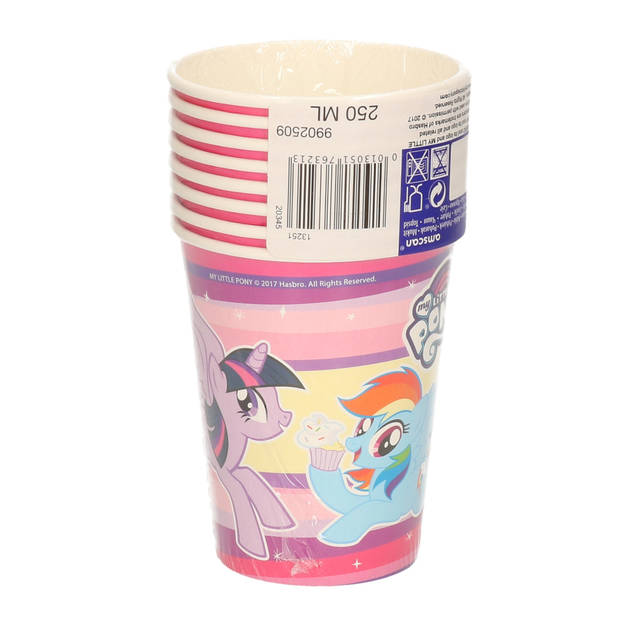 My Little Pony thema drinkbekers 8x stuks - Feestbekertjes