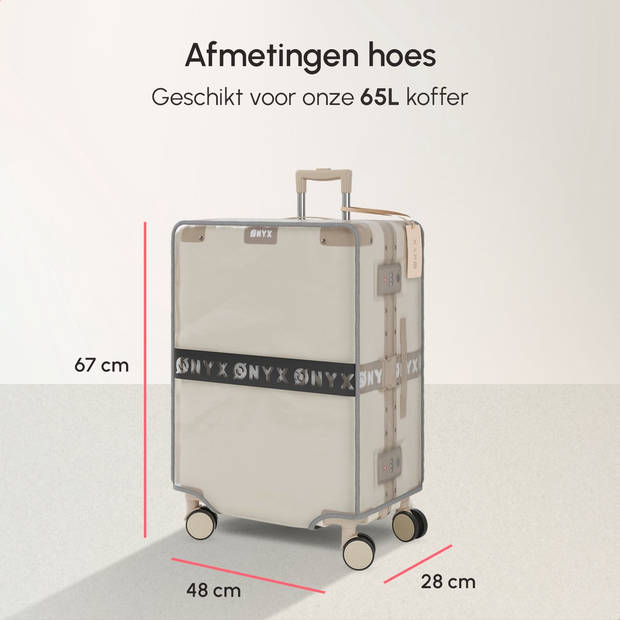 ONYX Kofferhoes 65L - 28x46x67CM - Koffer Beschermhoes - Transparant