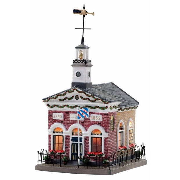 Dickensville Kerstdorp Dokkum kerk - 19,5 cm - kerstdorp huisje - Friesland - Kerstdorpen