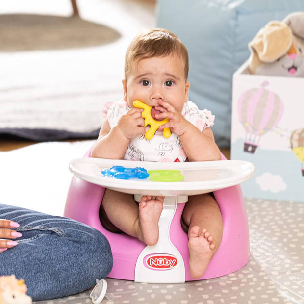 Nuby Floor Seat Baby Zitje - Kinderstoel - Kinderzetel - Baby Stoeltje - Zacht Foam - Roze