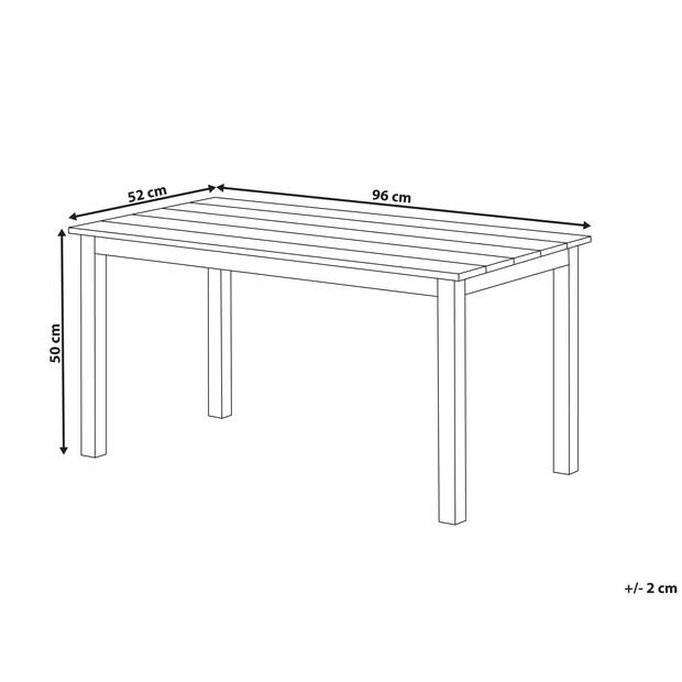 Beliani MESSINA - Tuintafel-Lichte houtkleur-Kunsthout