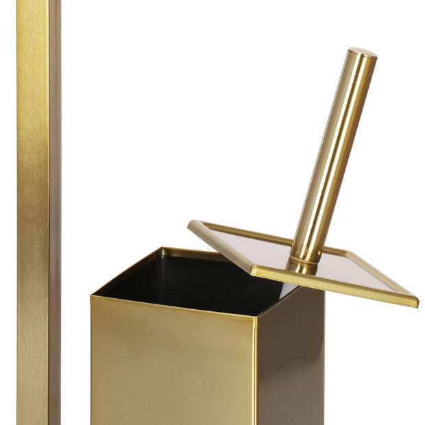 Springos Toiletbutler Toiletrolhouder Toiletborstel met houder Toiletaccessoire Goud