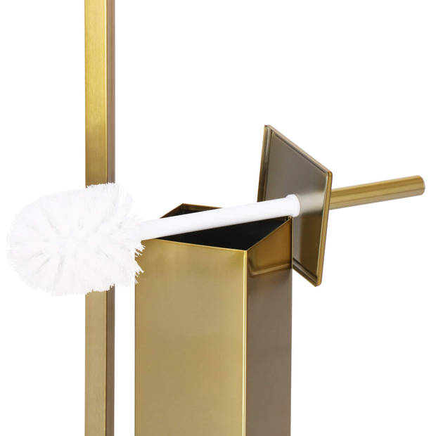 Springos Toiletbutler Toiletrolhouder Toiletborstel met houder Toiletaccessoire Goud