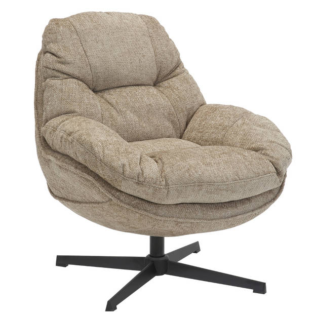 Giga Meubel - Draaifauteuil Leonne Taupe