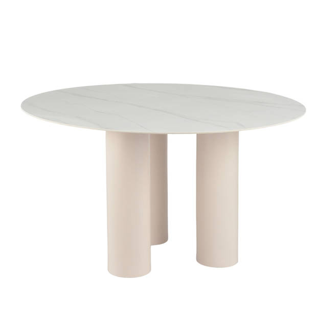 Giga Meubel - Eettafel Wout Keramisch Wit Rond 130cm