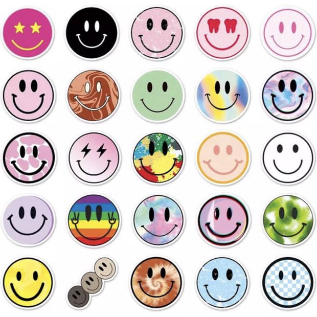 Knaak Smiley Stickers 50 Stuks Emoticon Stickers Grappige Sticker