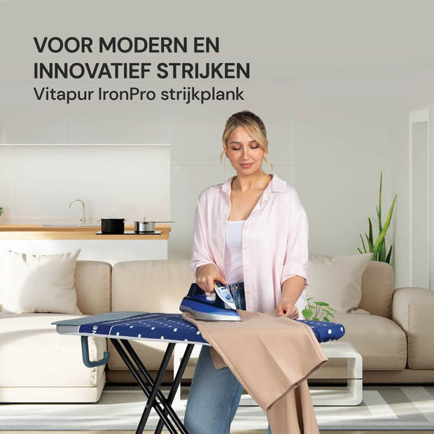 Vitapur Strijkplank - Ironing board - Strijkplanken - Strijkijzer plank - 123 x 40 cm - IronPro