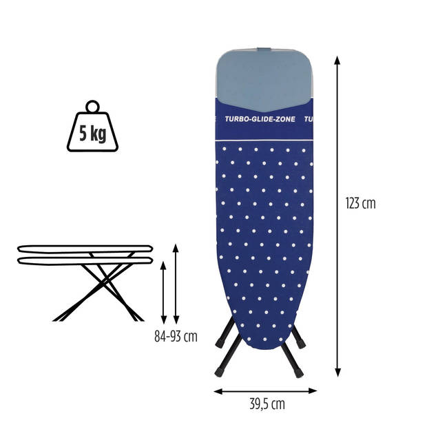 Vitapur Strijkplank - Ironing board - Strijkplanken - Strijkijzer plank - 123 x 40 cm - IronPro