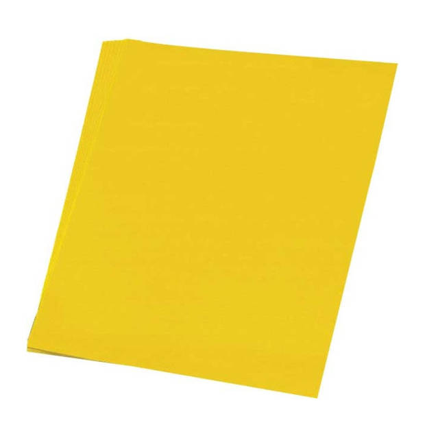 Hobby papier geel A4 50 stuks - Hobbypapier