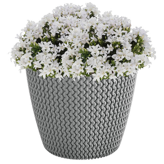 Prosperplast Bloempot - lichtgrijs - buiten - D30 x H25cm - kunststof - Plantenpotten