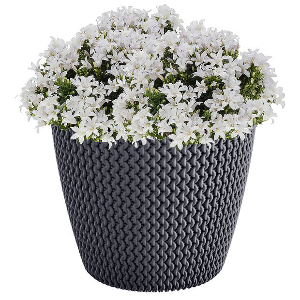 Prosperplast Bloempot - antraciet - buiten - D30 x H25cm - kunststof - Plantenpotten