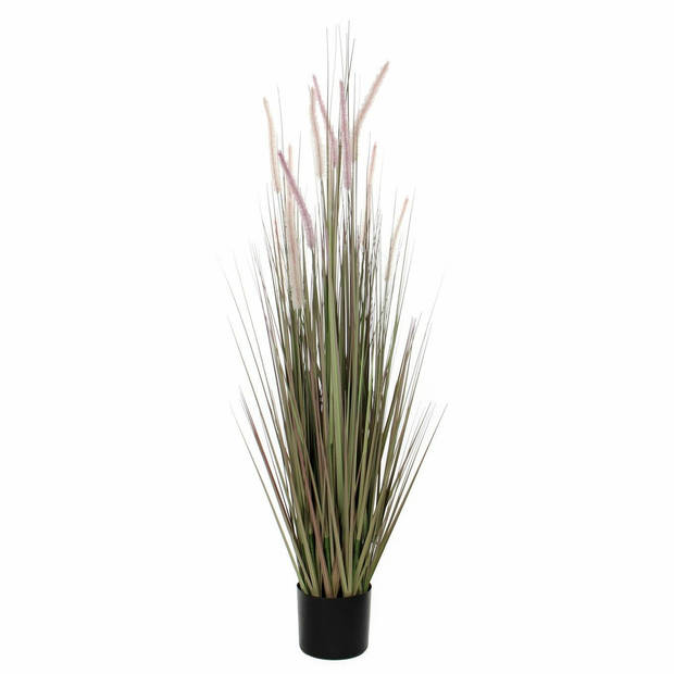 Mica Decorations - gras kunstplant - groen/paars - H150 x D60 cm - Kunstplanten