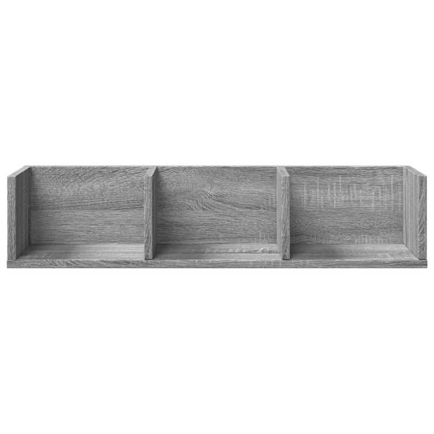 vidaXL Wandkasten 2 st 75x18x16,5 cm bewerkt hout grijs sonoma eiken