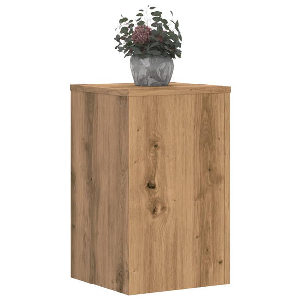 vidaXL Plantenstandaards 2 st 30x30x50 cm hout artisanaal eiken