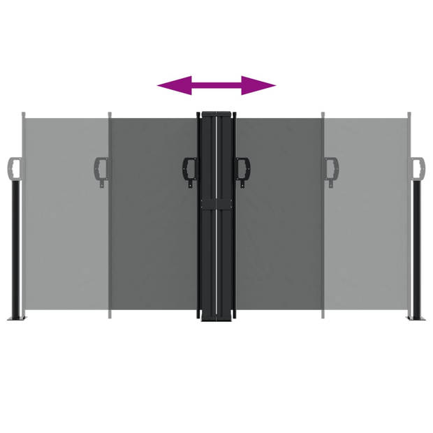 vidaXL Windscherm uittrekbaar 120x1200 cm antracietkleurig