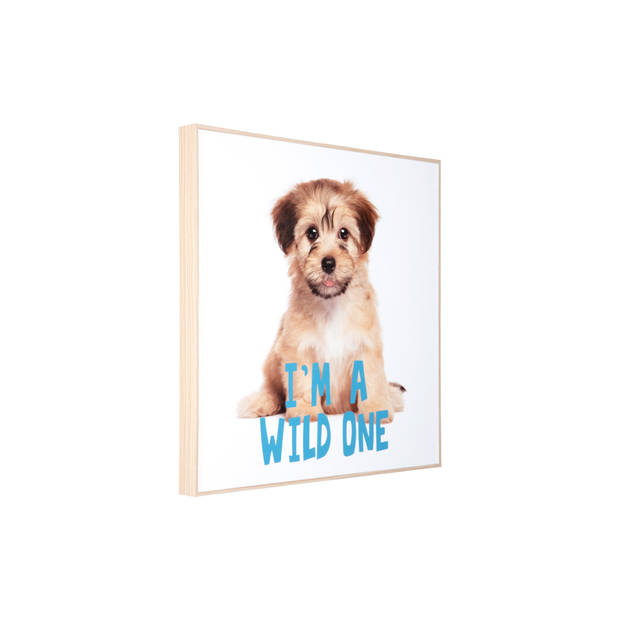 Present Time - Wall Art Puppy I'm A wilde One - Multicolor