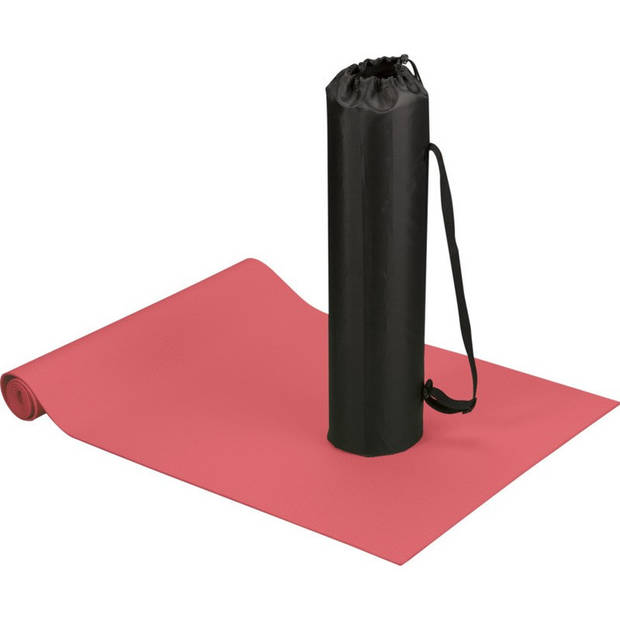 Rode yoga/fitness sportmat 60 x 170 cm - Fitnessmat