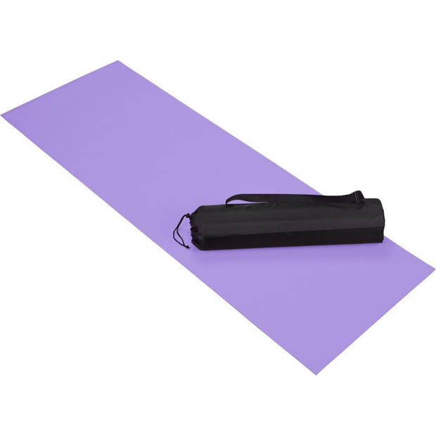 Paarse yoga/fitness sportmat 60 x 170 cm - Fitnessmat