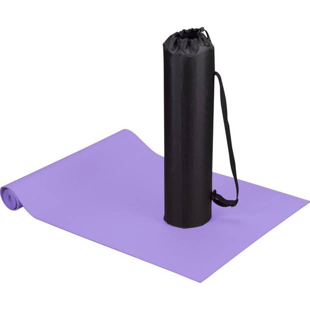 Paarse yoga/fitness sportmat 60 x 170 cm - Fitnessmat