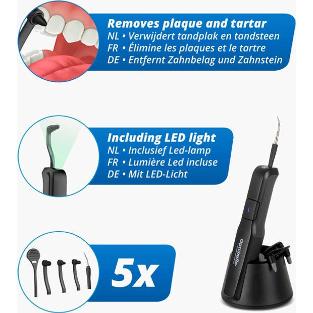 Optismile Universal Oral Cleaner - 5-1 Reinigingsset - Tandsteenverwijderaars - Tandsteen Verwijderen Eektrisch