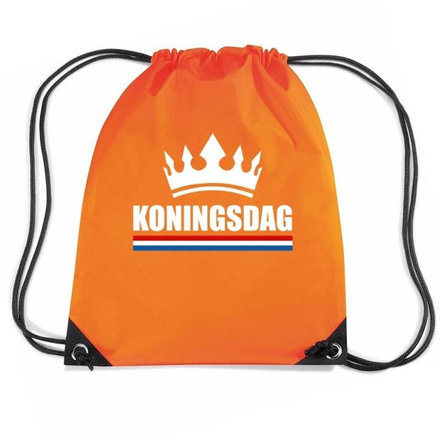 Nylon rugzak/ tasje Koningsdag oranje - Rugzakken