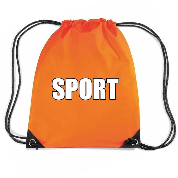 Nylon sport gymtasje oranje jongens en meisjes - Gymtasje - zwemtasje