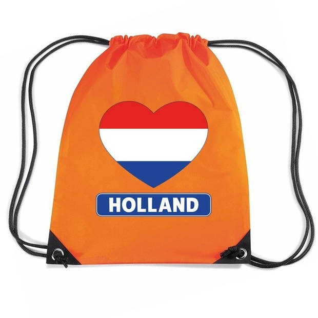 Nylon rugzak Holland hart vlag oranje - Rugzakken