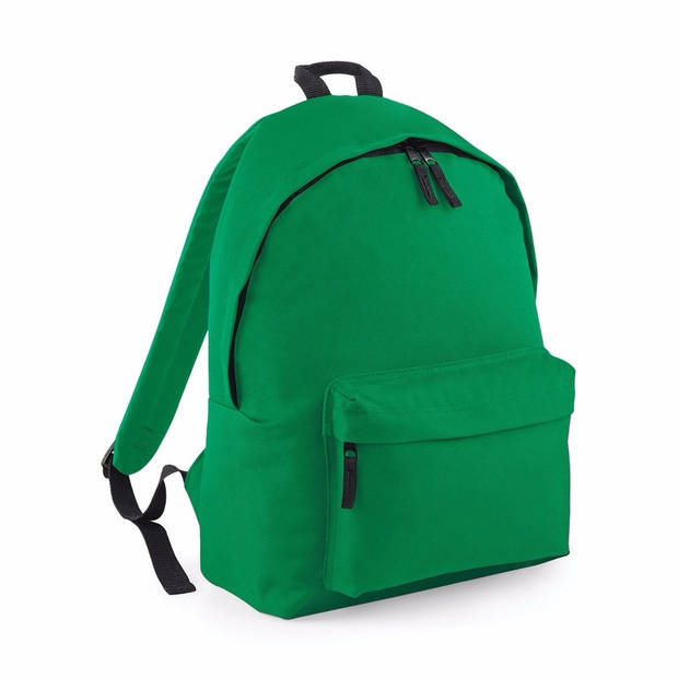 School/sport rugtas met voorvak - groen - Rugzak vrije tijd - Schooltas - Gymtas - 18 Liter - Rugzak