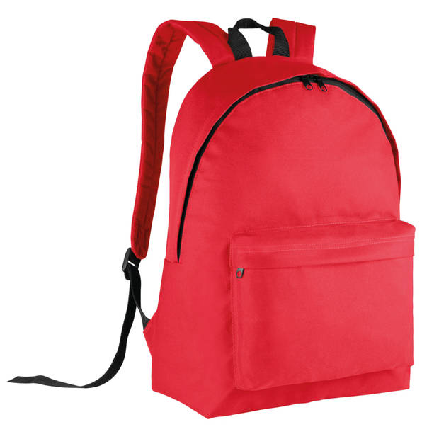 Kimood Schooltas/rugzak voor kinderen - 20 L - basisschool - lunchtas - rood - 28 x 16 x 38 cm - Rugzak - kind