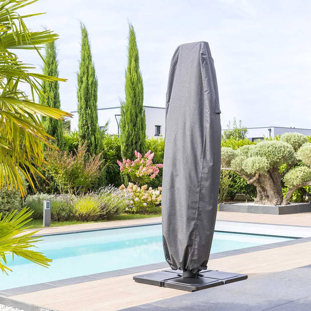 Hesperide Parasol Beschermhoes Hambo - grijs - polyester - waterafstotend - 70 x 40 x 257 cm - Loungesethoes