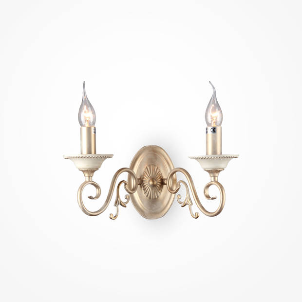 Maytoni - Wandlamp Perla - Crème met goud