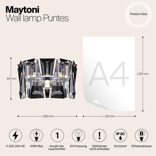 Maytoni - Wandlamp Puntes - Chroom