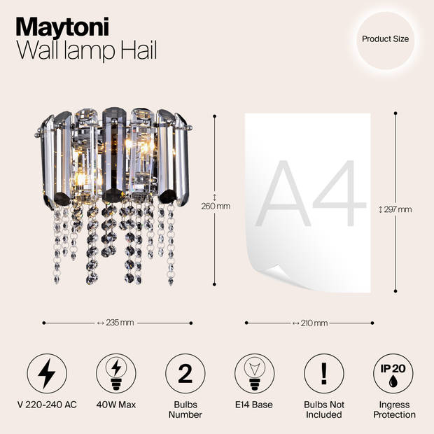 Maytoni - Wandlamp Hail - Chroom