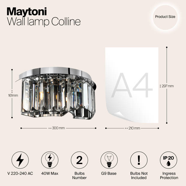 Maytoni - Wandlamp Colline - Chroom