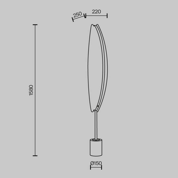 Maytoni - Vloerlamp Breeze - Messing