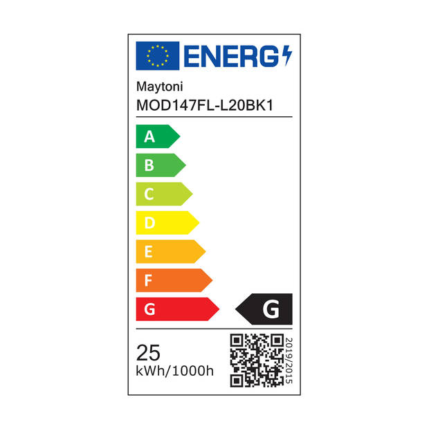 Maytoni - Vloerlamp Flow - Zwart - Ø1,6