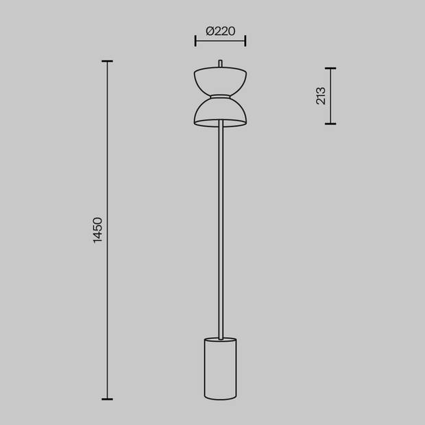 Maytoni - Vloerlamp Kyoto - Zwart - Ø22