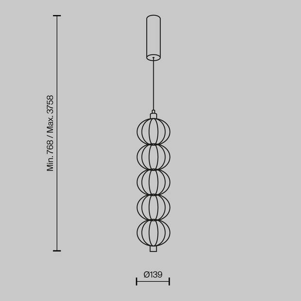 Maytoni - Hanglamp Golden Cage - Goud - Ø13,9