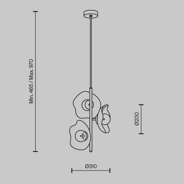 Maytoni - Hanglamp Miracle - Messing - Ø31